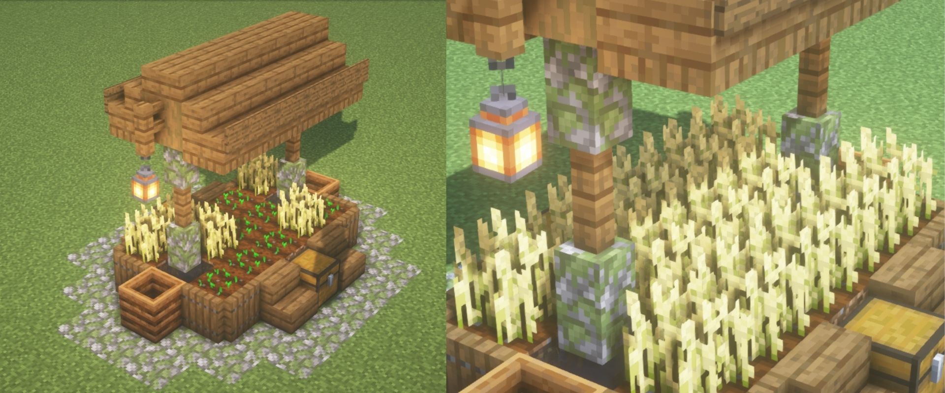 How To Build a Small Roofed Farm in Minecraft