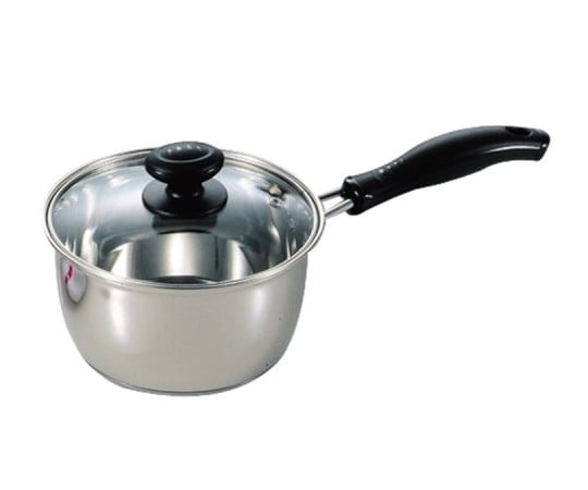 レシェンテ　3層底ガラス蓋付片手鍋　16cm　H-921